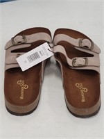 MOUNTAIN SOLE WOMAN'S LEATHER FOOTBED SANDAL SIZE
