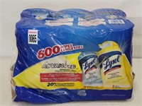 600 WIPES LINGETTES LYSOL ADVANCED DISINFECTING