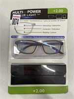 BLUE LIGHT PROTECTION LENSES +2.00