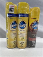 3 PACK OF PLEDGE ENHANCING POLISH AND OIL