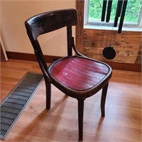 Small Antique Chair w/ Red Seat