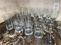 Clear Glass Stemware and Tumblers