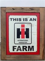 International Farm Sign, In A Frame 19.5"x23"