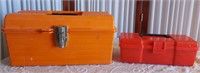 818 - 2 PLASTIC TOOL BOXES W/CONTENTS