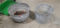 Vintage Aluminum Buckets - Has Some Rust