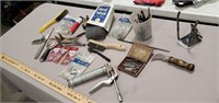 Box of Assorted Tools - Hardware, Steel Wool, Tap
