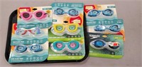 Tray of Kids Swimming Goggles