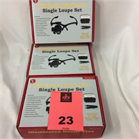 Lot of 3 Single Loupe Sets