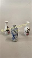 3 Miniature Vases
