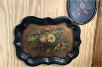 2 Tole Painted Trays
