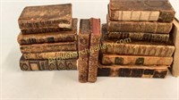 12 Antique Leather Bound Books