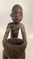 AfricannHand Carved Figural Statue