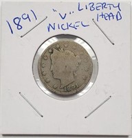 1891 "V" Nickel