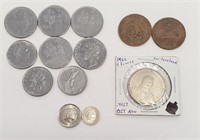 Group of Foreign Coins - 13 Coins Total