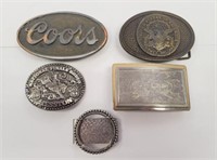 Group of 5 Belt Buckles