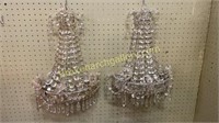 Pair Tiered Chandelier Wall Sconce
