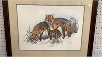 Artist Proof, Foxes in Snow