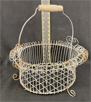Vintage Metal Wire Egg Basket
