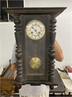 Antique Wall Clock - NEEDS REPAIRS AND TLC