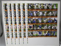 (6) 2007 Peoria Chiefs Uncut Card Sheets