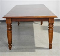 Dining Table With Burled Edge &  Inlaid Accents