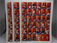 (4) 2010 and 2012 Rome Braves Uncut Card Sheets