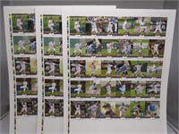 (3) 2012 Peoria Chiefs Uncut Card Sheets