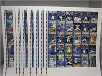 (8) 2009 Iowa Cubs Uncut Card Sheets