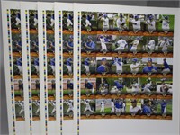 (5) 2007 Peoria Chiefs Uncut Card Sheets