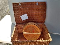 Wicker Plates and Basket
