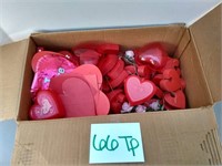 Box Lot of Valentine Decorations