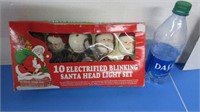 Vintage Santa Head Blinking Lights