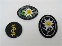3 DIFFERENT GERMAN WWII PATCHES: