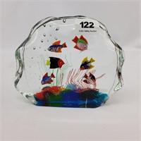 Murano Fish Aquarium Art Glass 8 x 6 NO CRACKS