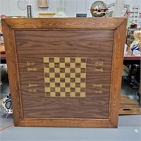 43" Square Wood Chess Board & Pieces