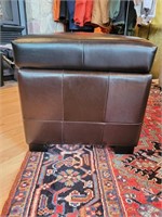 Leather ottoman w/ storage 18" t x 19"