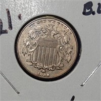 1882 shield nickel, choice BU