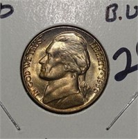 1950-D Jefferson nickel, gem BU