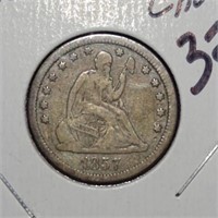 1857-P Seated quarter choice