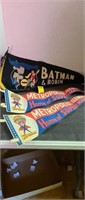 Pennants Batman & Robin, Superman, Vintage