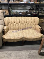 TAN FLORAL SETTEE