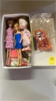 Box of vintage dolls 1966
