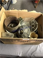 OLD GLASSWARE, VASES, MISC