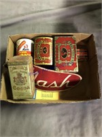 OLD SPICE TINS, NASH PATCH, OTHER MISC