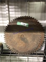 PAIR OF BUZZ SAW BLADES, 18" ACROSS
