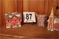 (3) Christmas Village Houses (R2)