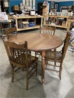 Dining Table with 4 Chairs and 1 Leaf