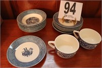 Approximately (14) Pieces of Blue & White China