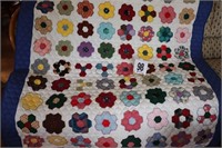 Flower Quilt (Believed to be Twin) Hand Made by
