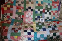 Quilt (Believed to be Twin) Made by the Late